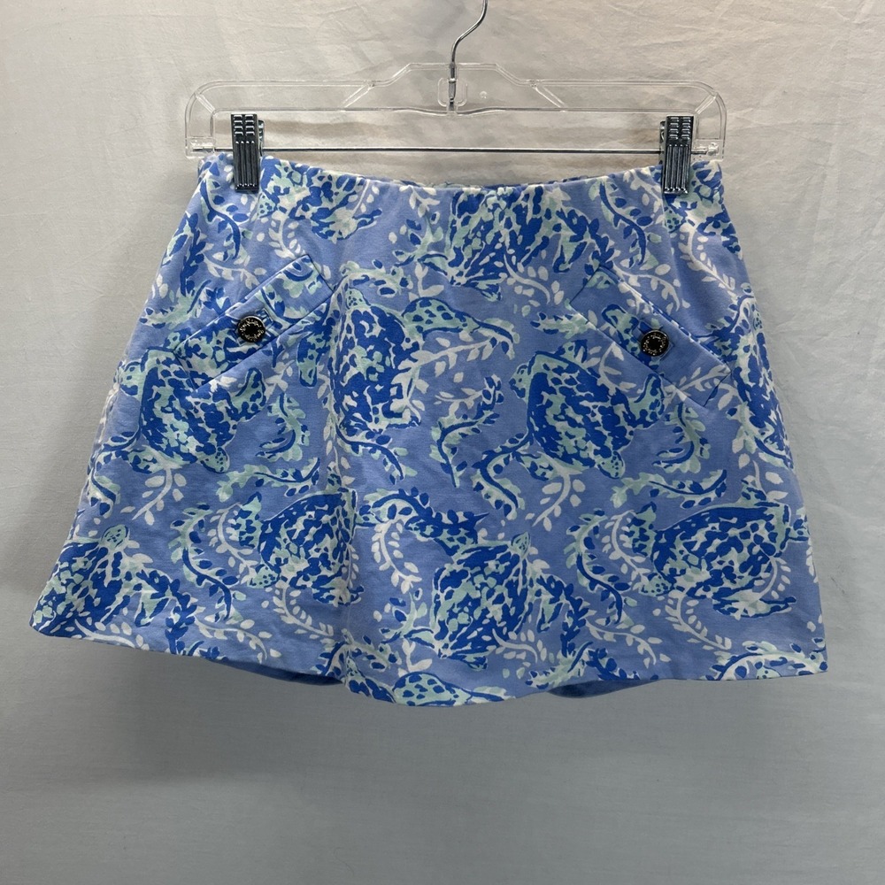 Lilly Pulitzer Blue Floral Pocket Skort